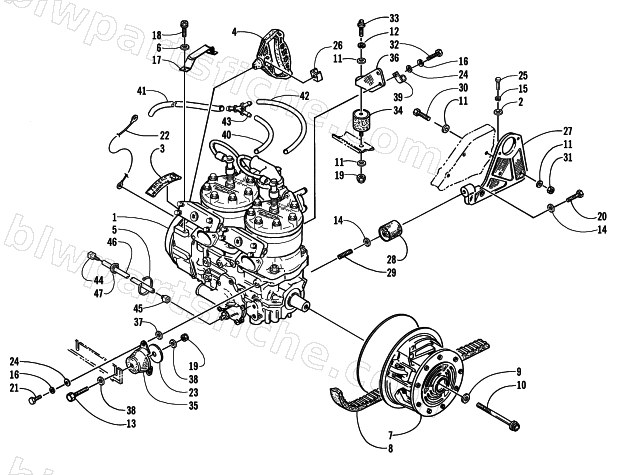 ENGINE AND RELATED PARTS diagram