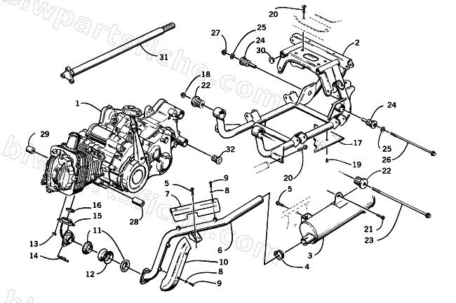 ENGINE AND RELATED PARTS diagram