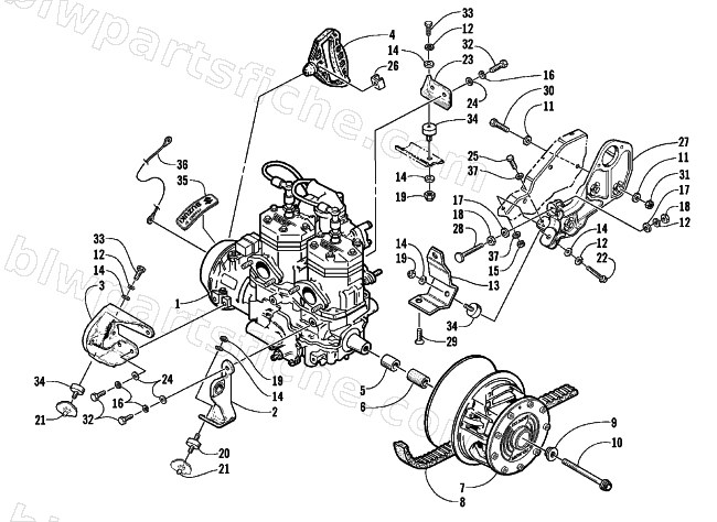 ENGINE AND RELATED PARTS diagram