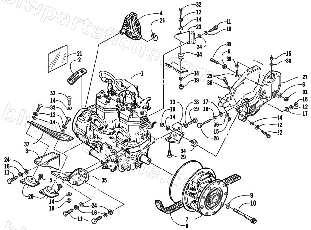 ENGINE AND RELATED PARTS diagram