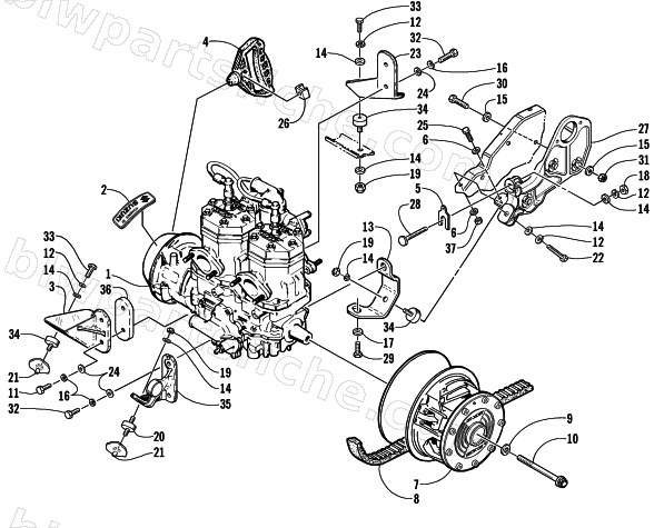 ENGINE AND RELATED PARTS diagram