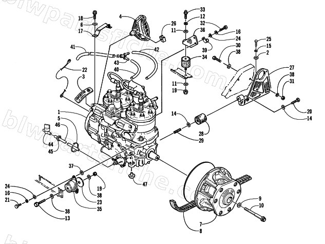 ENGINE AND RELATED PARTS diagram