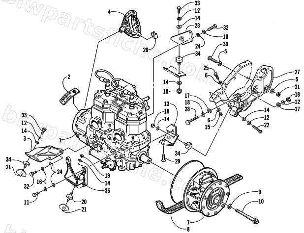 ENGINE AND RELATED PARTS diagram