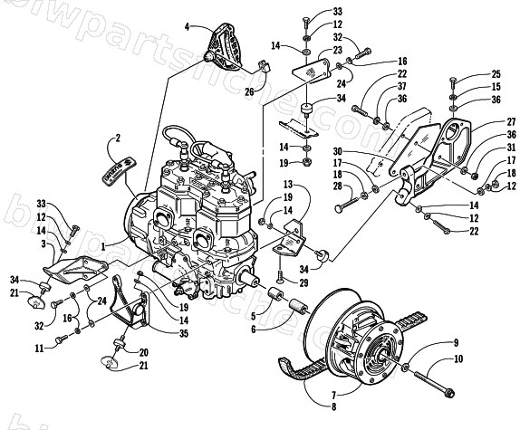 ENGINE AND RELATED PARTS diagram