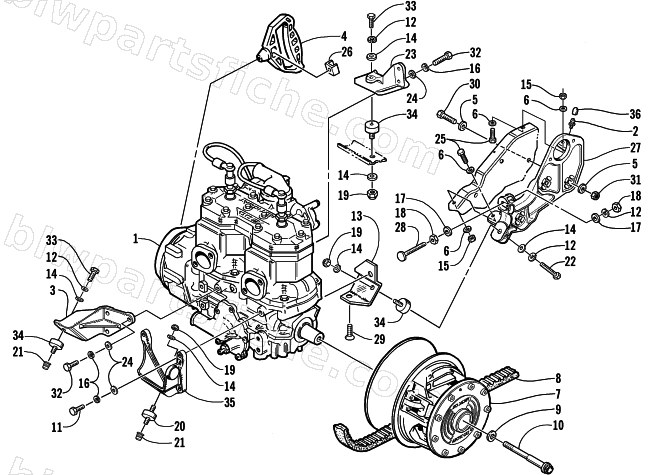 ENGINE AND RELATED PARTS diagram