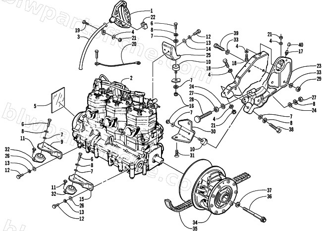 ENGINE AND RELATED PARTS diagram