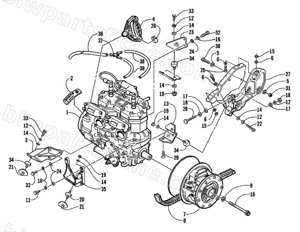 ENGINE AND RELATED PARTS diagram