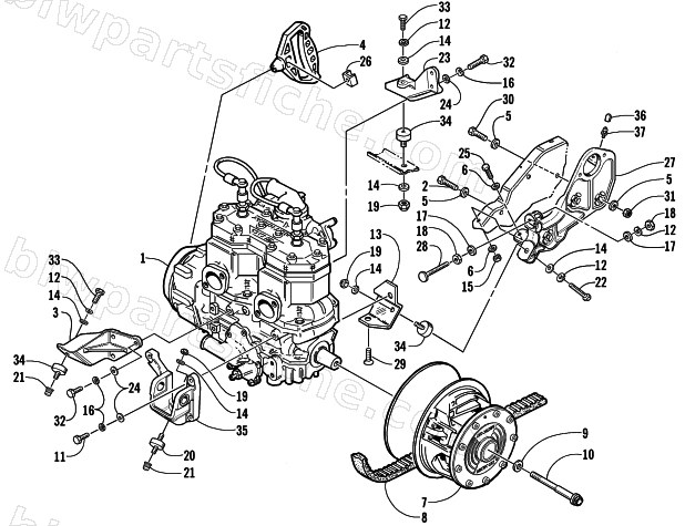 ENGINE AND RELATED PARTS diagram