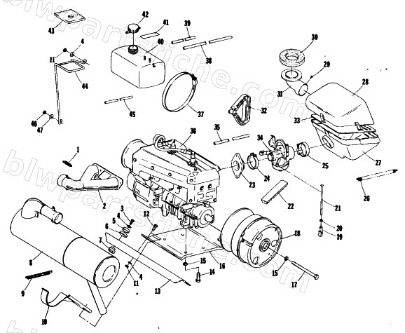 ENGINE AND RELATED PARTS diagram