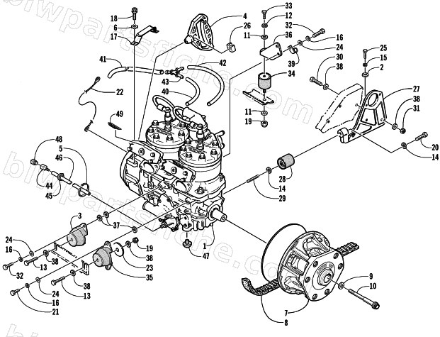 ENGINE AND RELATED PARTS diagram