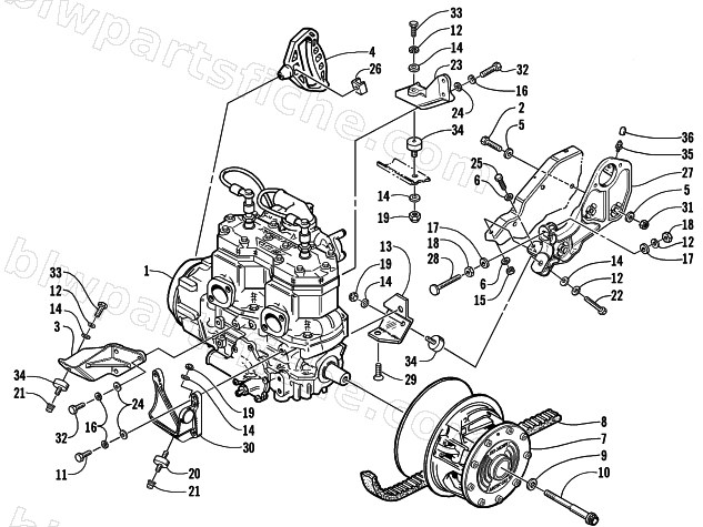 ENGINE AND RELATED PARTS diagram