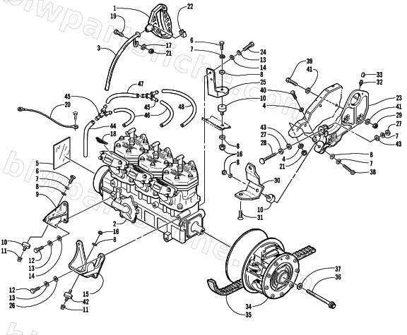 ENGINE AND RELATED PARTS diagram