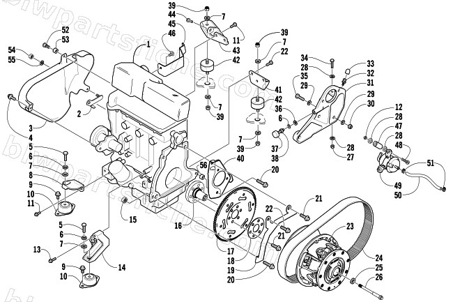 ENGINE AND RELATED PARTS diagram