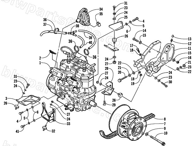 ENGINE AND RELATED PARTS diagram