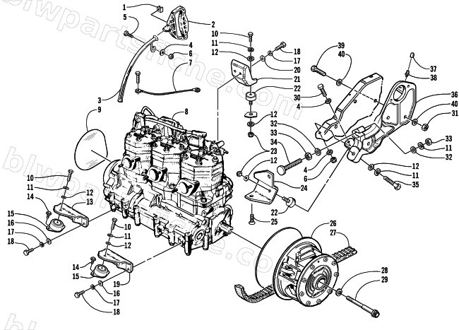 ENGINE AND RELATED PARTS diagram