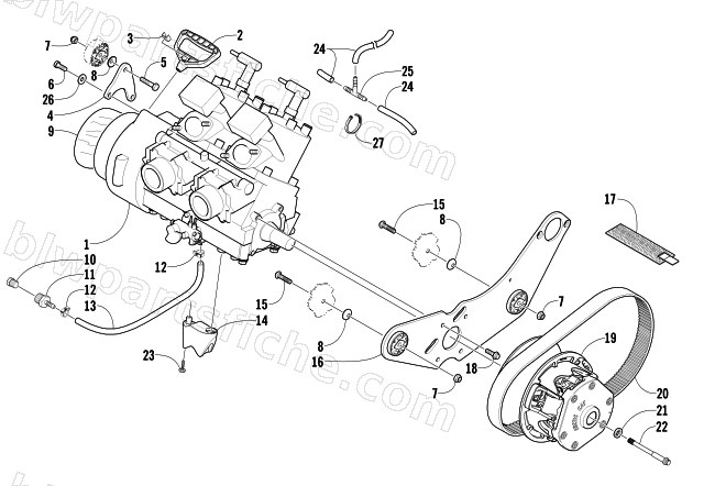 ENGINE AND RELATED PARTS diagram