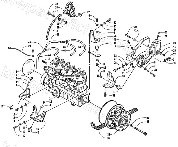 ENGINE AND RELATED PARTS diagram