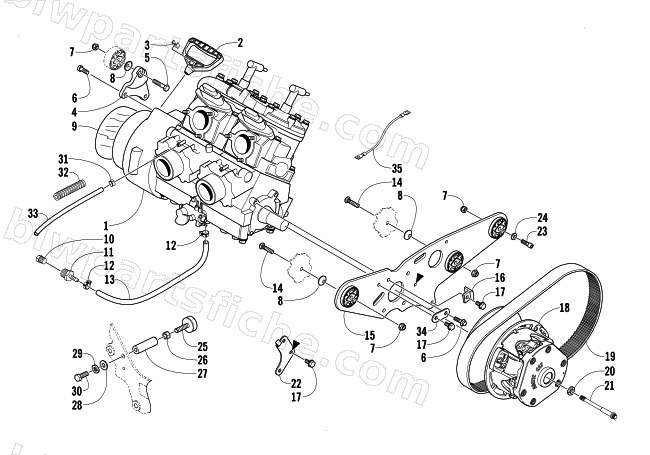 ENGINE AND RELATED PARTS diagram