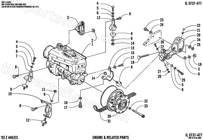 ENGINE AND RELATED PARTS diagram