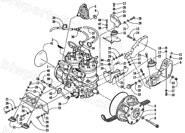 ENGINE AND RELATED PARTS diagram