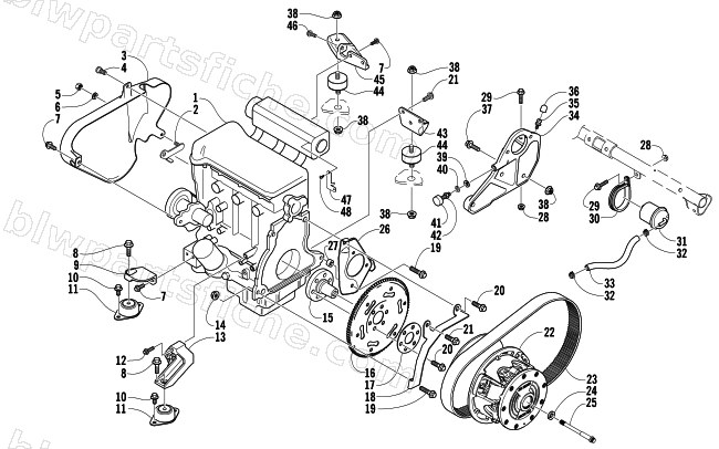 ENGINE AND RELATED PARTS diagram
