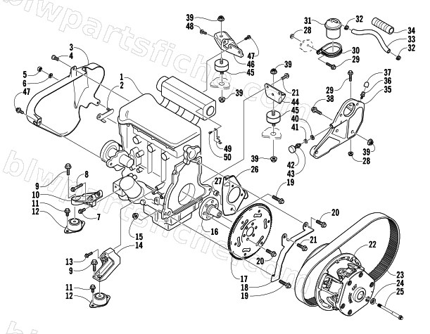 ENGINE AND RELATED PARTS diagram