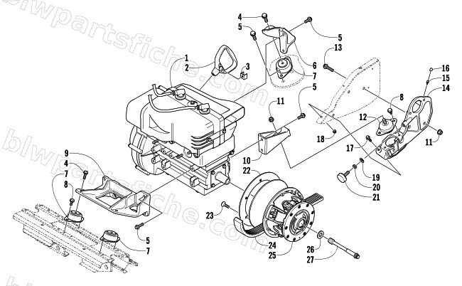 ENGINE AND RELATED PARTS diagram
