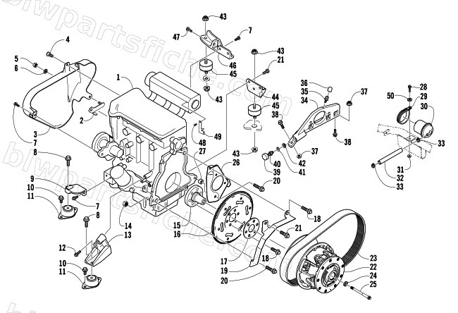 ENGINE AND RELATED PARTS diagram