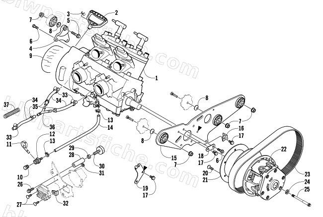 ENGINE AND RELATED PARTS diagram