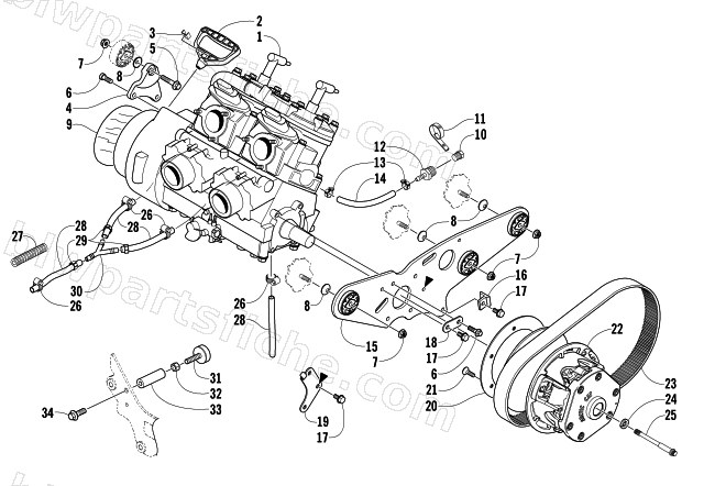 ENGINE AND RELATED PARTS diagram