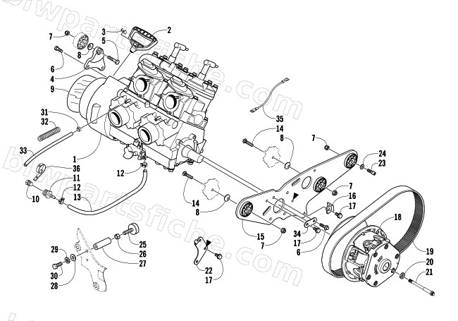 ENGINE AND RELATED PARTS diagram