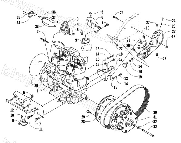 ENGINE AND RELATED PARTS diagram
