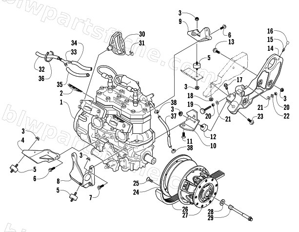 ENGINE AND RELATED PARTS diagram