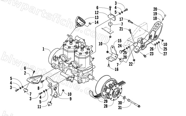 ENGINE AND RELATED PARTS diagram