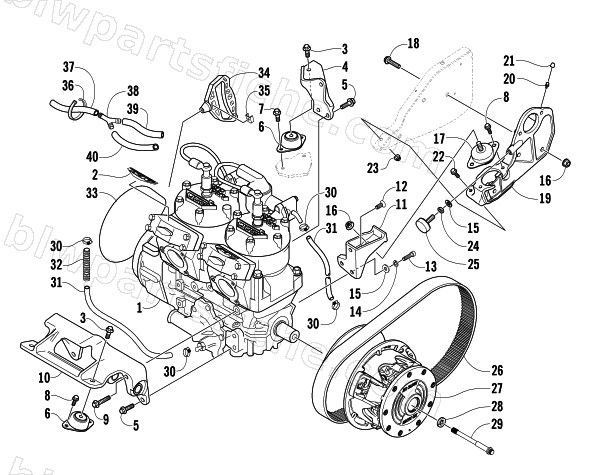 ENGINE AND RELATED PARTS diagram