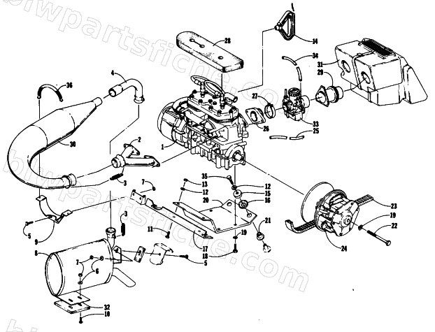 ENGINE AND RELATED PARTS diagram
