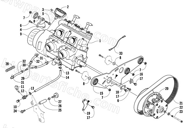 ENGINE AND RELATED PARTS diagram