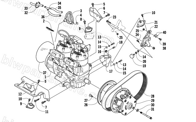 ENGINE AND RELATED PARTS diagram