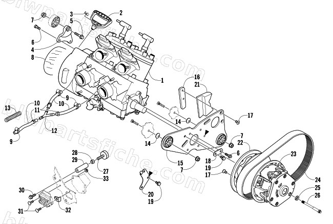ENGINE AND RELATED PARTS diagram