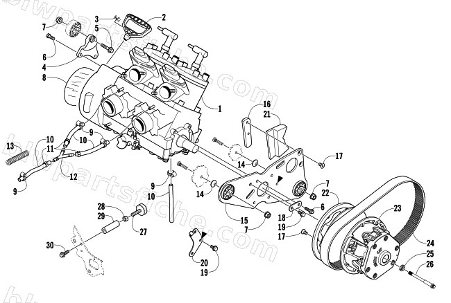 ENGINE AND RELATED PARTS diagram