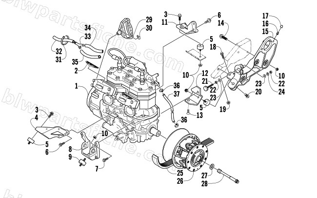 ENGINE AND RELATED PARTS diagram