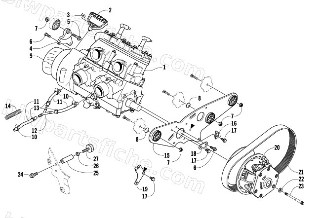 ENGINE AND RELATED PARTS diagram