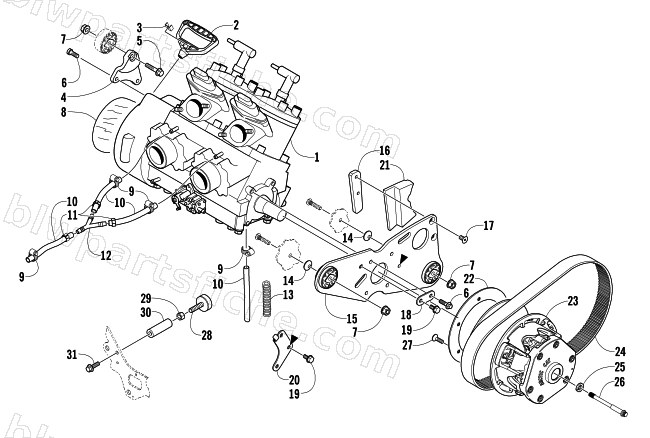 ENGINE AND RELATED PARTS diagram