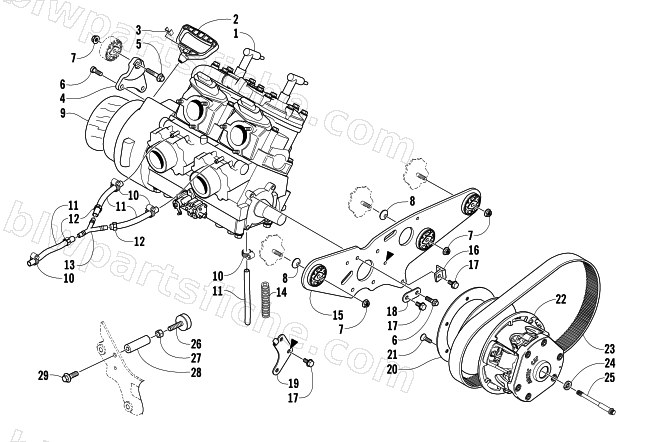 ENGINE AND RELATED PARTS diagram