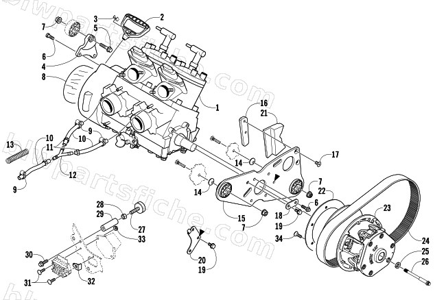 ENGINE AND RELATED PARTS diagram