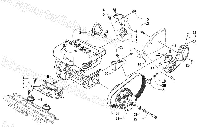 ENGINE AND RELATED PARTS diagram