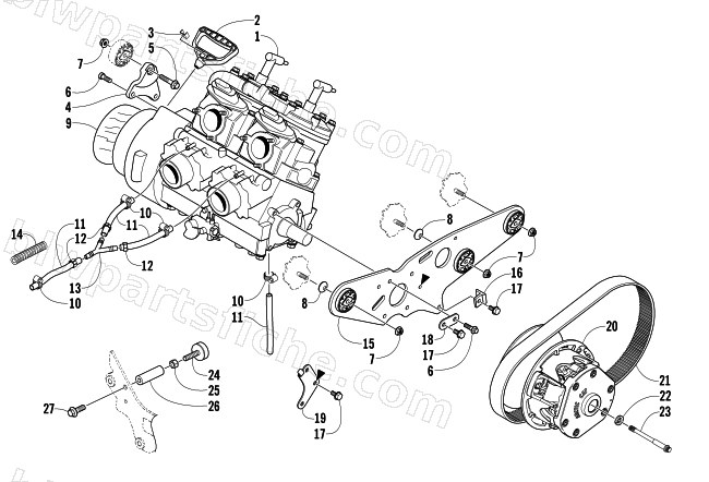 ENGINE AND RELATED PARTS diagram