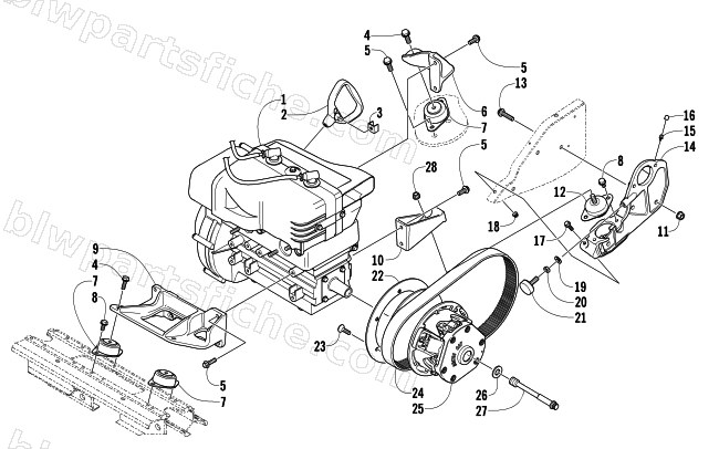 ENGINE AND RELATED PARTS diagram
