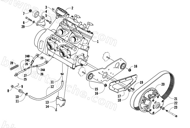 ENGINE AND RELATED PARTS diagram