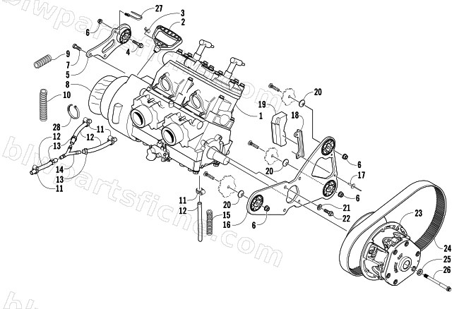 ENGINE AND RELATED PARTS diagram